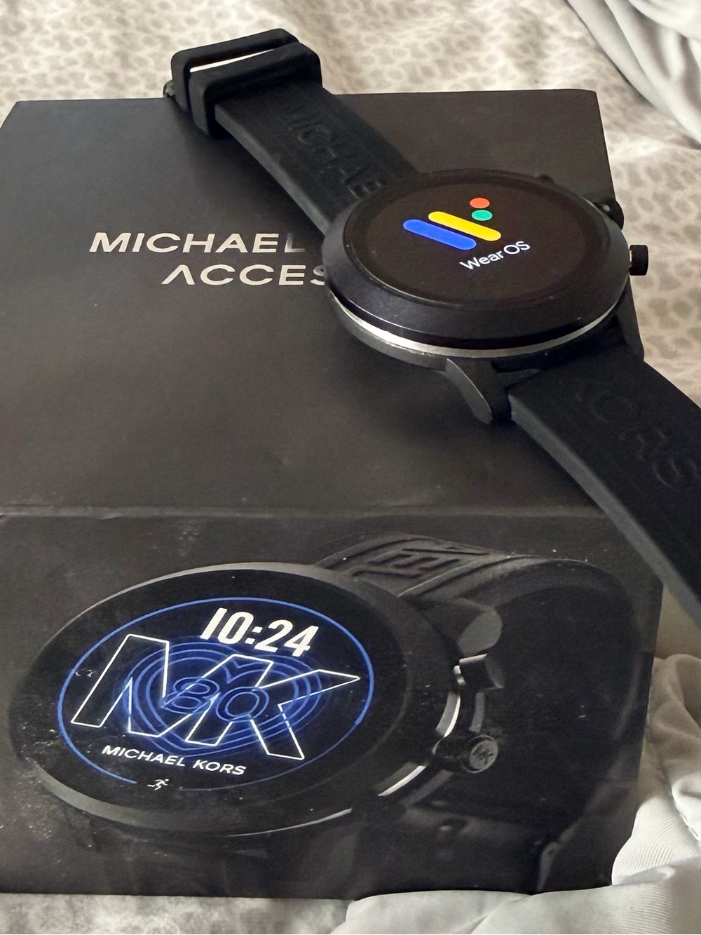 Michael Kors Black Round Smartwatch with Black Strap